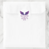 Wings Rücksendeadresse Runder Aufkleber (Tasche)