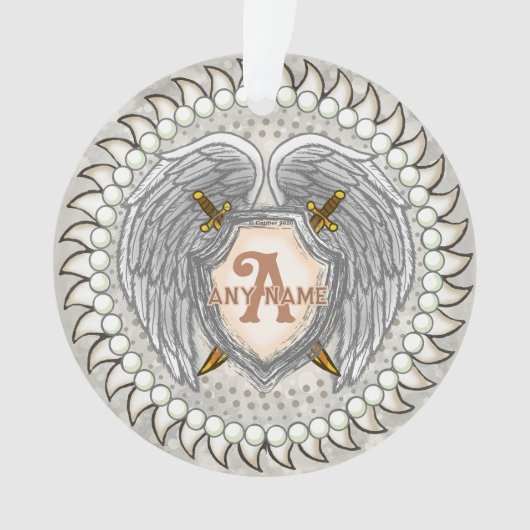 Wings Schwert Monogramm Ornament (Vorderseite)