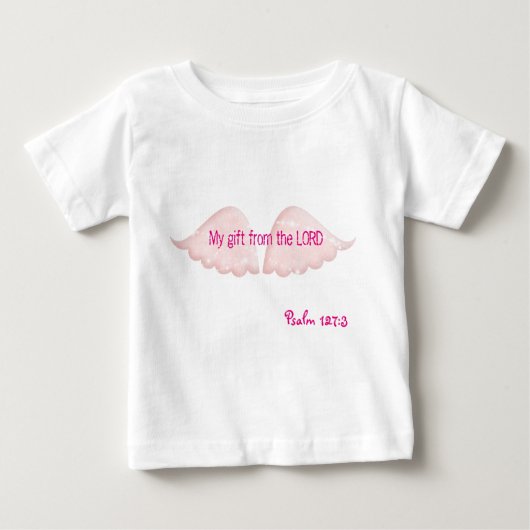 Wings White Tutu Bodysuit Baby T-shirt (Vorderseite)