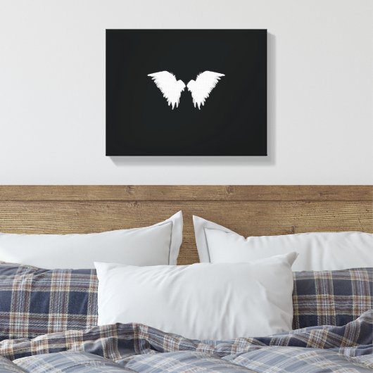 Wings Wrapped Canvas Leinwanddruck (Insitu (Schlafzimmer))