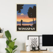 Wingspan Board Game Minimalistisch Travel Style Ga Poster (Heimbüro)