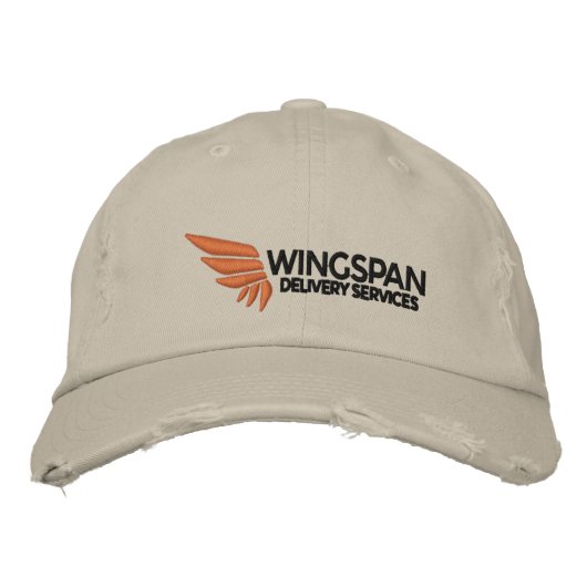 WINGSPAN-Logo-Umrandung Bestickte Baseballkappe (Vorderseite)