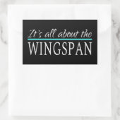 Wingspan Rechteckiger Aufkleber (Tasche)