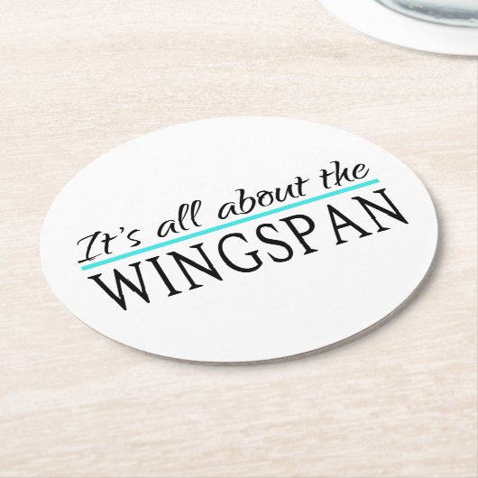 Wingspan Runder Pappuntersetzer (Angewinkelt)