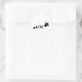 Wingsuit-Flying Base-Jumping Skydiving-Evolution Runder Aufkleber (Tasche)