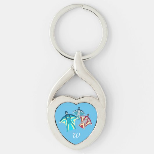 Wingsuit Skydiving Schlüsselanhänger (Vorderseite)