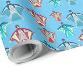 Wingsuits Skydivers Geschenkpapier (Rolleneckpunkt)