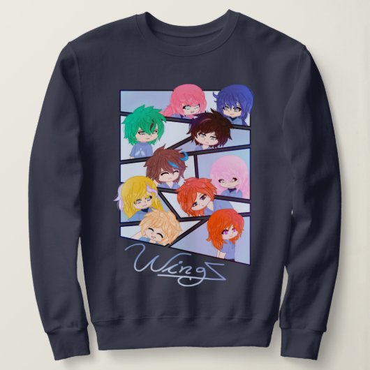 Wingz Mehrcharakter-Sweatshirt Sweatshirt (Design vorne)