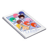 Wingz Multi Character Spiral Photo Notebook Notizblock (Rechte Seite)