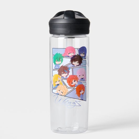 Wingz Multi Character Water Bottle Trinkflasche (Vorderseite)
