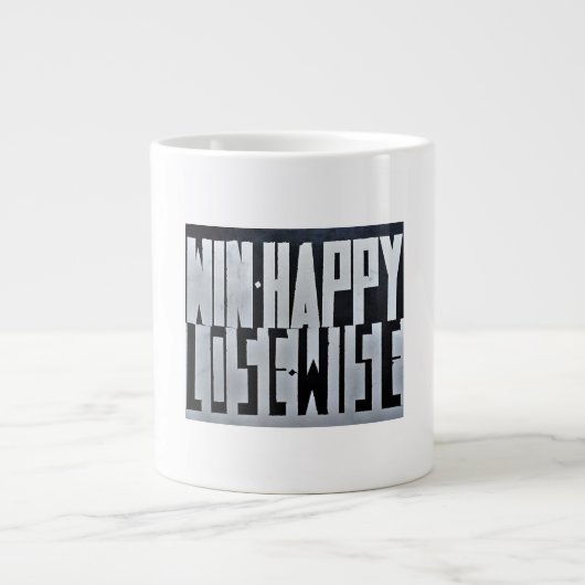 WinHappyLoseWise Jumbo-Tasse (Vorderseite)