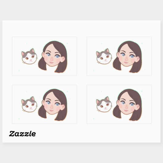 Wini und Matty Rectangle Sticker (Blatt)