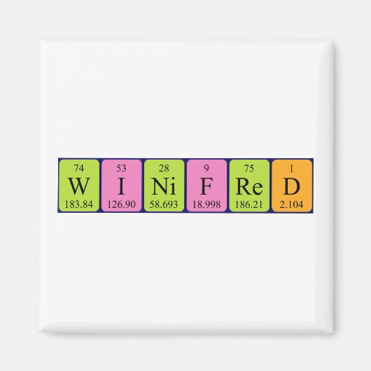 Winifred Periodenmagnet Magnet (Vorne)