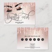 Wink Beautiful Brown Eye mit Gold Crown Loyalty Empfehlungskarte (Vorne/Hinten)