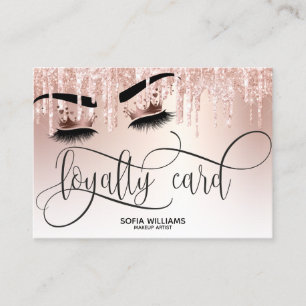Wink Beautiful Brown Eye mit Gold Crown Loyalty Empfehlungskarte
