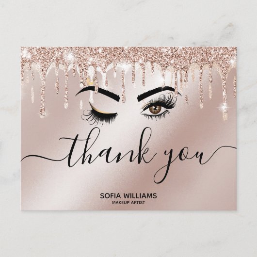 Wink Beautiful Brown Eye mit Gold Crown Postcard Postkarte (Vorderseite)