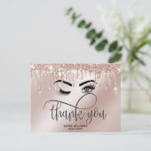 Wink Beautiful Brown Eye mit Goldkrone Postkarte (Stehend Vorderseite)