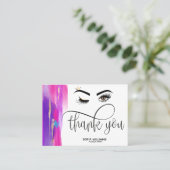 Wink Beauwn Brown Eye Pink abstrakte Kunst Empfehlungskarte (Stehend Vorderseite)