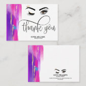 Wink Beauwn Brown Eye Pink abstrakte Kunst Empfehlungskarte (Vorne/Hinten)