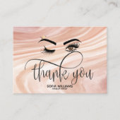 Wink Beauwn Brown Eye staubig pink Aftercare Empfehlungskarte (Vorderseite)