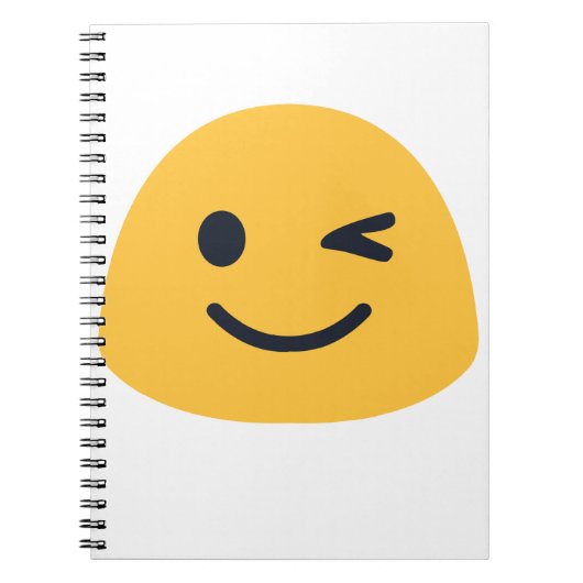 Wink Emoji Notizblock (Vorderseite)