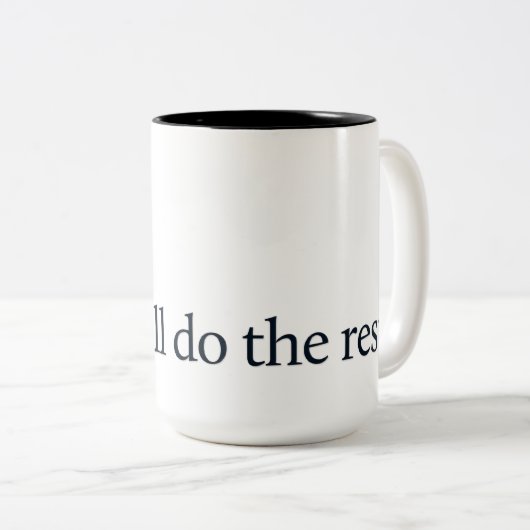 Wink, ich mache die Erholung! Zweifarbige Tasse (VorderseiteRechts)