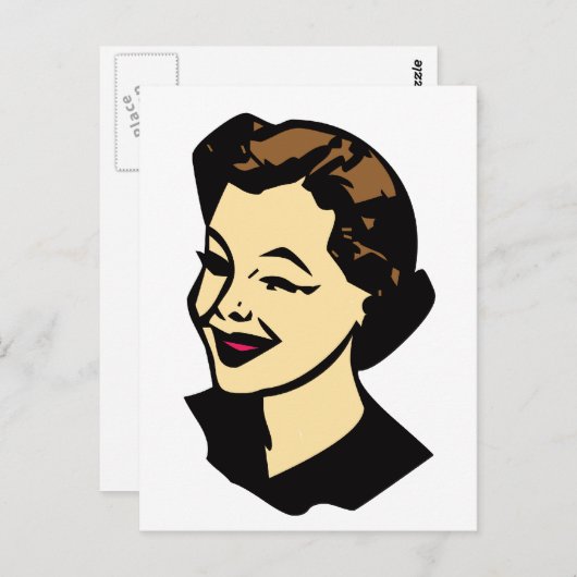 Wink Postkarte (Vorne/Hinten)