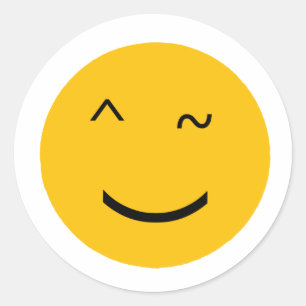 Wink Runder Aufkleber