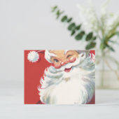 Wink vom Weihnachtsmann Feiertagspostkarte (Stehend Vorderseite)