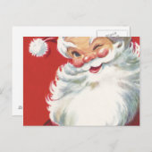 Wink vom Weihnachtsmann Feiertagspostkarte (Vorne/Hinten)