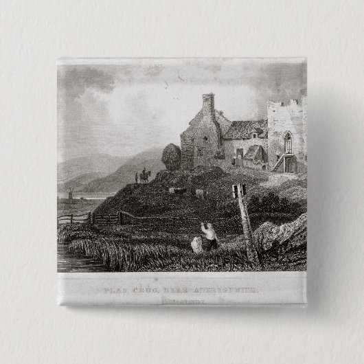 Winkel des Leistungshebels Crug, nahe Aberystwyth, Button (Vorderseite)