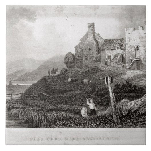 Winkel des Leistungshebels Crug, nahe Aberystwyth, Fliese (Vorderseite)