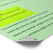 Winkel in der Geometrie Poster (Ecke)