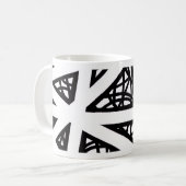 Winkel in Schwarz und Weiß Kaffeetasse (Vorderseite Links)