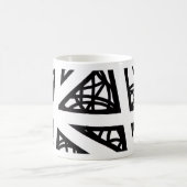 Winkel in Schwarz und Weiß Kaffeetasse (Mittel)
