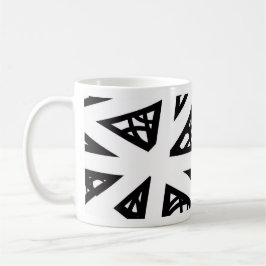 Winkel in Schwarz und Weiß Kaffeetasse