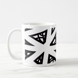 Winkel in Schwarz und Weiß Kaffeetasse