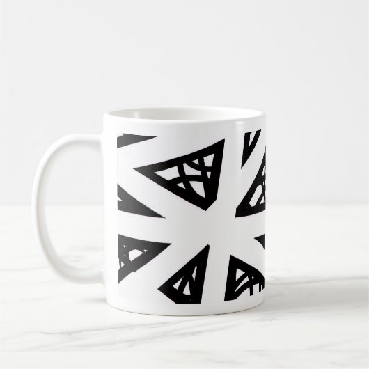 Winkel in Schwarz und Weiß Kaffeetasse (Links)