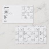 Winkel und moderne geometrische Muster des Bauhaus Visitenkarte (Vorne/Hinten)