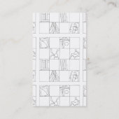 Winkel und moderne geometrische Muster des Bauhaus Visitenkarte (Rückseite)