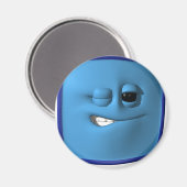 winkelblaues Quadrat Magnet (Vorderseite/Rückseite)