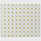 Winkelgeometrisches Retromuster Geschenkpapier (Flach)