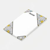 Winkelgeometrisches Retromuster Post-it Klebezettel (angewinkelt)