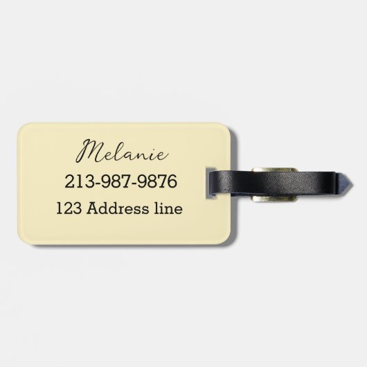 Winkeltext Gepäckanhänger (Rückseite horizontal)