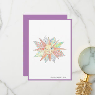 Winken whimsical Sonne danke Karte