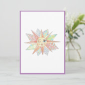 Winken whimsical Sonne danke Karte (Stehend Vorderseite)