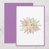 Winken whimsical Sonne danke Karte (Vorne/Hinten)
