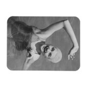 Winkende Frau Magnet (Horizontal)