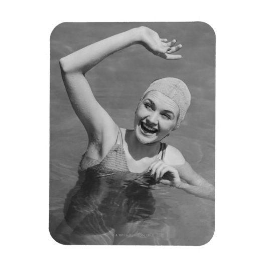 Winkende Frau Magnet (Vertikal)