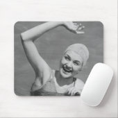 Winkende Frau Mousepad (Mit Mouse)